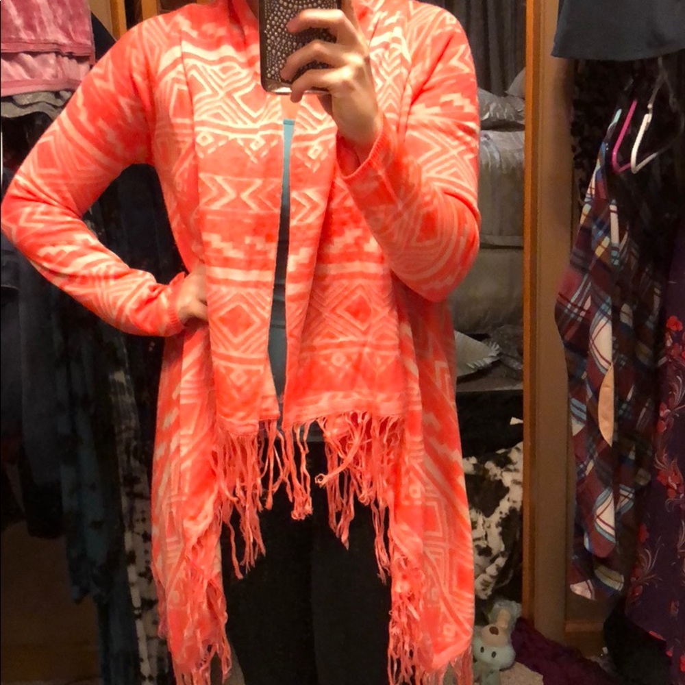 Hot pink cardigan